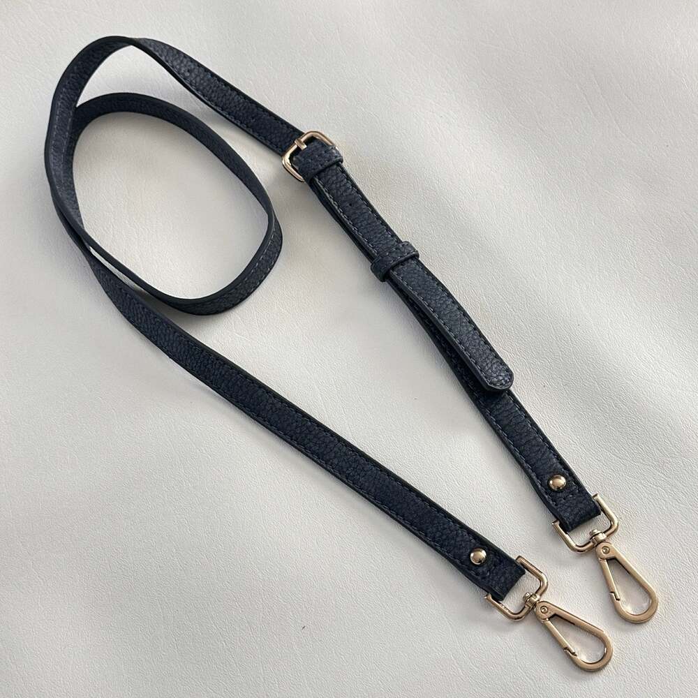 Crossbody Handbag Replacement Strap 60 I Slate Blue Faux Leather Gold Tone Clips